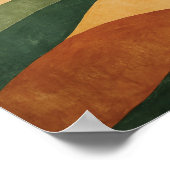 Boho Abstract Landschap Aardtinten Woestijn Poster (Hoek)