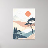 Boho abstract landschap canvas afdruk (Voorkant)