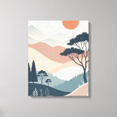 Boho abstract landschap canvas afdruk (Voorkant)