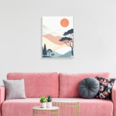 Boho abstract Landschap Canvas Print (Insitu (Woonkamer))