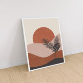 Boho Abstract Landschap Zonsondergang Poster
