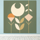 Boho Abstract Lily Canvas Afdruk (Insitu (Houten vloer))