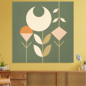 Boho Abstract Lily Canvas Afdruk (Insitu (Woonkamer))