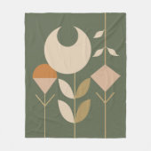 Boho Abstract Lily Fleece Deken (Voorkant)