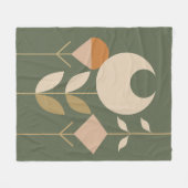 Boho Abstract Lily Fleece Deken (Voorkant (Horizontaal))