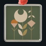 Boho Abstract Lily Metalen Ornament<br><div class="desc">Een op boho geïnspireerd ontwerp van eenvoudige vormen in rustieke kleuren van groen,  bruin,  beige en sinaasappel.</div>