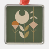 Boho Abstract Lily Metalen Ornament (Voorkant)