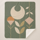 Boho Abstract Lily Sherpa Deken (Voorkant)