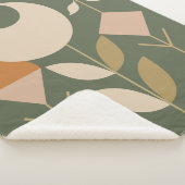 Boho Abstract Lily Sherpa Deken (3/4)