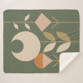 Boho Abstract Lily Sherpa Deken (Voorkant (horizontaal))