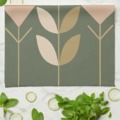 Boho Abstract Lily Theedoek (Gevouwen)