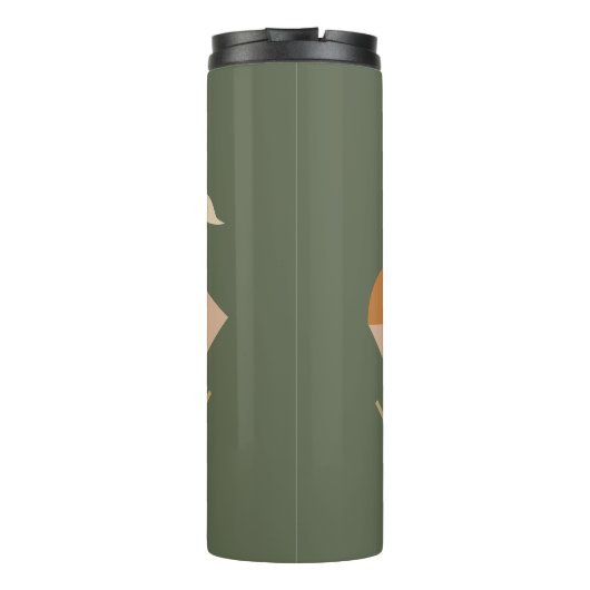 Boho Abstract Lily Thermosbeker (Achterkant)