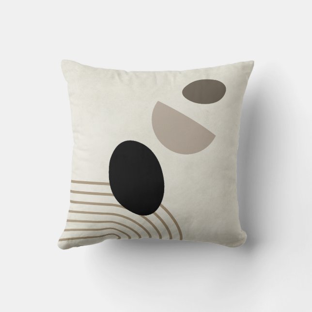 Boho Abstract Mid Century Modern Sierkussen (Achterkant)