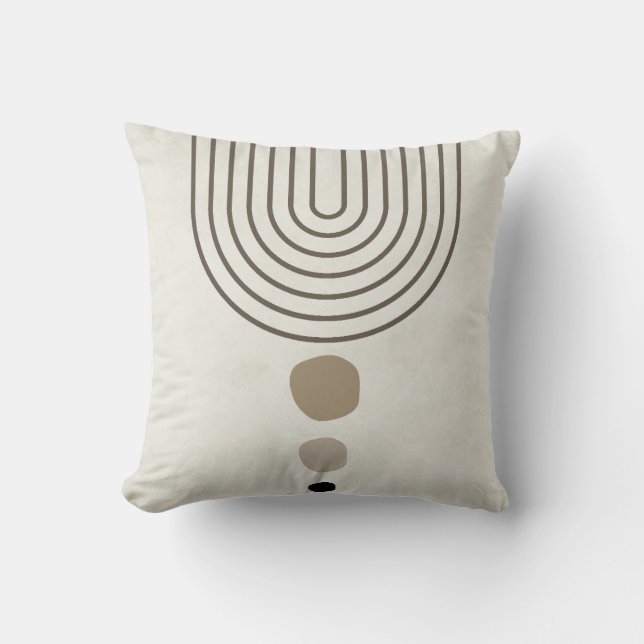 Boho Abstract Mid Century Modern Sierkussen (Voorkant)