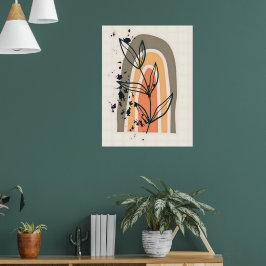 Boho Abstract minimalistisch Plant Poster