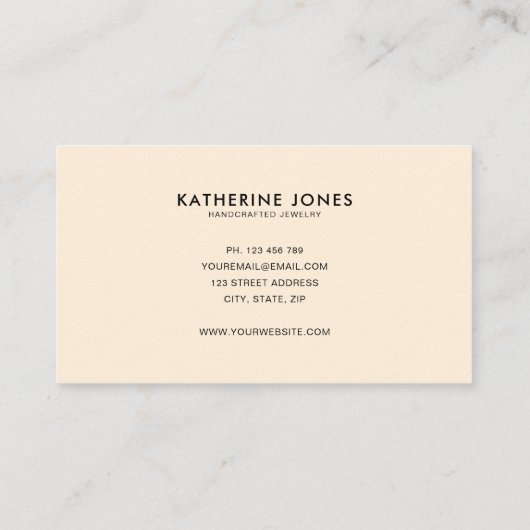 Boho Abstract Modern Minimalist Visitekaartje (Achterkant)