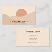 Boho Abstract Modern Minimalist Visitekaartje (Voorkant / Achterkant)