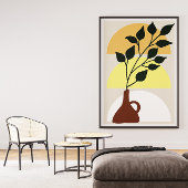 Boho Abstract muurkunstdoek Canvas Afdruk