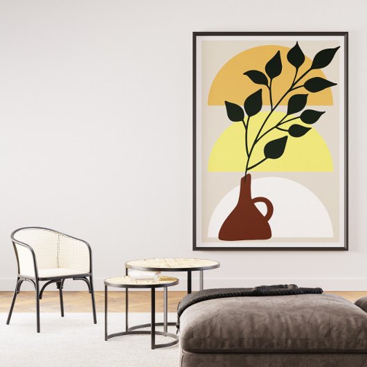 Boho Abstract muurkunstdoek Canvas Afdruk