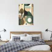 Boho abstract ontwerp - Stretched Canvas Print (Insitu (Slaapkamer))