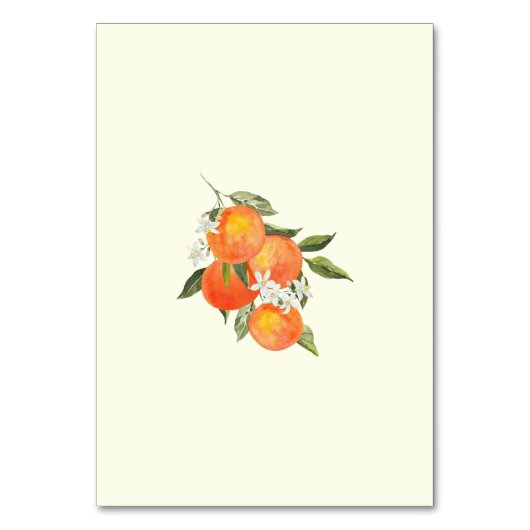 Boho Abstract Orange Garden Wedding Seating Kaart (Achterkant)