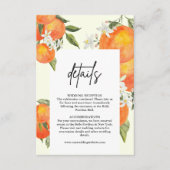 Boho Abstract Orange Wedding Details Informatiekaartje (Voorkant)