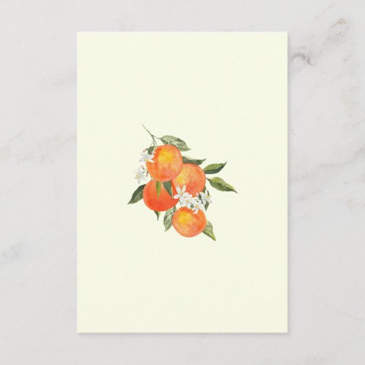 Boho Abstract Orange Wedding Details Informatiekaartje (Achterkant)