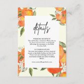 Boho Abstract Orange Wedding Details Informatiekaartje (Voorkant)