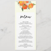 Boho Abstract Oranje Tuin Bruiloft Menu (Voorkant)
