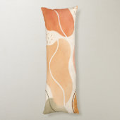 Boho Abstract Organic Body Pillow - Earthy  Lichaamskussen (Achterkant (Verticaal))