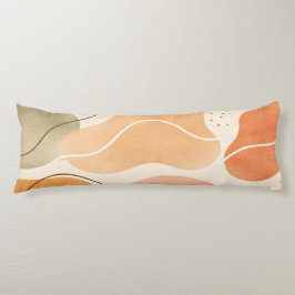 Boho Abstract Organic Body Pillow - Earthy Lichaamskussen