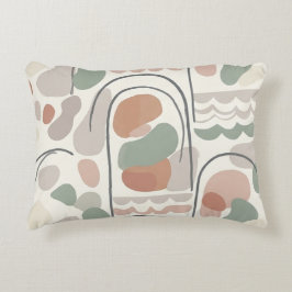 Boho Abstract Organic Shape Pillow - Earthy Accent Kussen