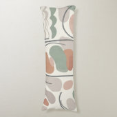 Boho Abstract Organic Shape Pillow - Earthy  Lichaamskussen (Voorkant Verticaal)