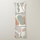 Boho Abstract Organic Shape Pillow - Earthy  Lichaamskussen (Achterkant (Verticaal))