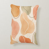 Boho Abstract Organic Shape Pillow - Earthy Terrac Accent Kussen (Achterkant (Verticaal))