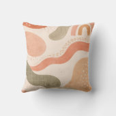 Boho Abstract Organic Shape Pillow - Earthy Terrac Kussen (Achterkant)