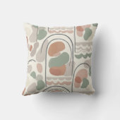 Boho Abstract Organic Shape Pillow - Earthy Terrac Kussen (Achterkant)