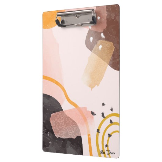 Boho Abstract Patroon Aangepaste naam Klembord (Links)