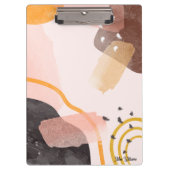 Boho Abstract Patroon Aangepaste naam Klembord (Voorkant)