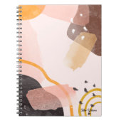 Boho Abstract Patroon Gepersonaliseerde Naam Notitieboek (Voorkant)
