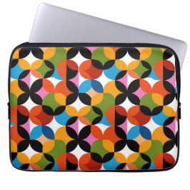 Boho Abstract Patroon Kleurrijke Mid Century Moder Laptop Sleeve