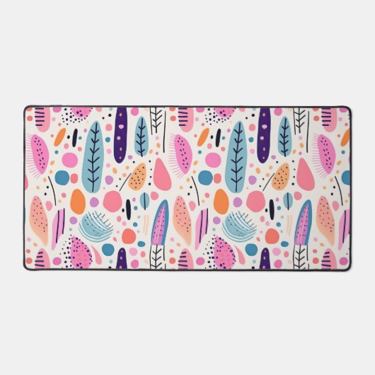 BOHO Abstract Patroon Pastelpastel Botanisch Bureaumat (Voorkant)