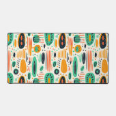 BOHO Abstract Patroon Sinaasappel & Groen Midden E Bureaumat (Voorkant)