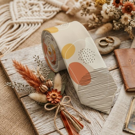 Boho Abstract Patroon Stropdas