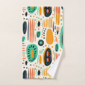 BOHO Abstract Patroon Yellow&Green Bad Handdoek (Handdoek)