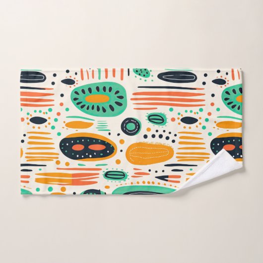 BOHO Abstract Patroon Yellow&Green Bad Handdoek (Handdoek)