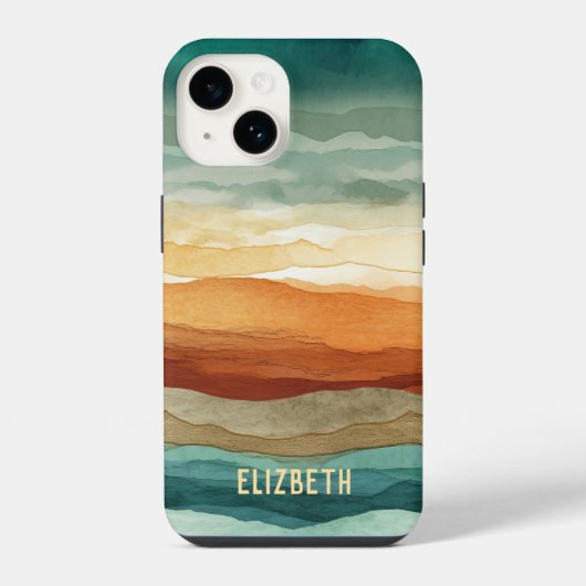 Boho Abstract Pattern iPhone Hoesje (Achterkant)
