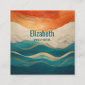 Boho Abstract Pattern Vierkante Visitekaartje (Voorkant)