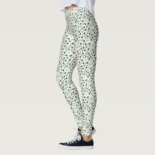 Boho Abstract Polka Dot Pattern Leggings (Links)