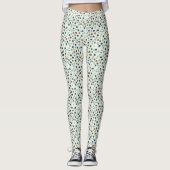 Boho Abstract Polka Dot Pattern Leggings (Voorkant)